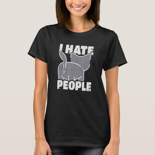 I hate people t-shirt (Voorkant)