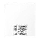 I Hate Programming - Funny Programmer II Notitieblok (Voorkant)