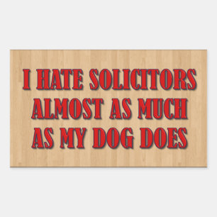 I Hate Solicitors Rechthoekige Sticker