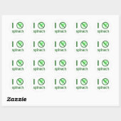 I Hate Spinach Ronde Sticker (Vel)