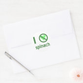 I Hate Spinach Ronde Sticker (Envelop)