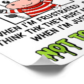 I Hate The Fact That I Cry When I'm Frustrated Peo Poster (Hoek)