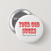 I-Hate-ur-god Ronde Button 5,7 Cm (Voorkant /achterkant)