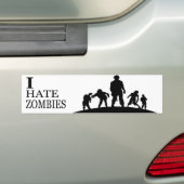 I HATE ZOMBIES BUMPERSTICKER (Op auto)