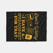 I Have A Spreadsheet For That Funny Accountant  Fleece Deken (Voorkant (Horizontaal))