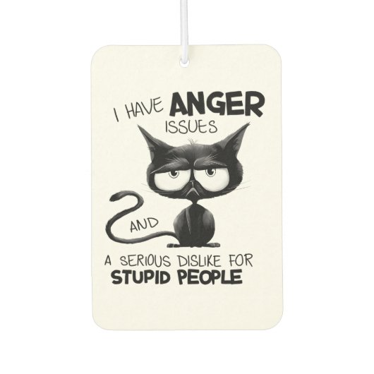 I Have Anger Issues Funny Cat Lover Gift  Luchtverfrisser (Voorkant)