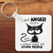 I Have Anger Issues Funny Cat Lover Gift  Sleutelhanger (Voorkant)