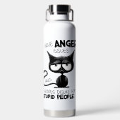 I Have Anger Issues Funny Cat Lover Gift Waterfles (Achterkant)