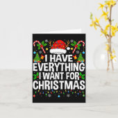 I Have Everything I Need Couples Pajamas Christmas Kaart (Gele Bloem)