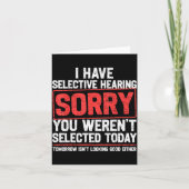 I Have Selective Hearing Funny Sarcastic Dad Grand Kaart (Voorkant)