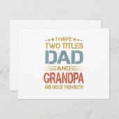 I Have Two Titles Dad And Grandpa Father's Day Gra RSVP Kaartje (Voorkant / Achterkant)