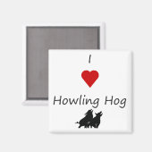I Hearling Howling Hog Barbecue Frigo Magnet (Recto/Verso)