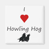 I Hearling Howling Hog Barbecue Frigo Magnet (Devant)
