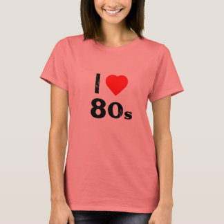 "I Heart 80's" T-shirt Ringer Dames