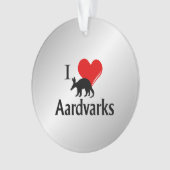 I Heart Aardvarken Ornament (voorkant)