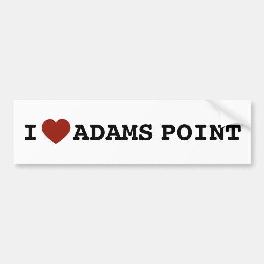 I heart Adams Point Bumper Sticker (Voorkant)