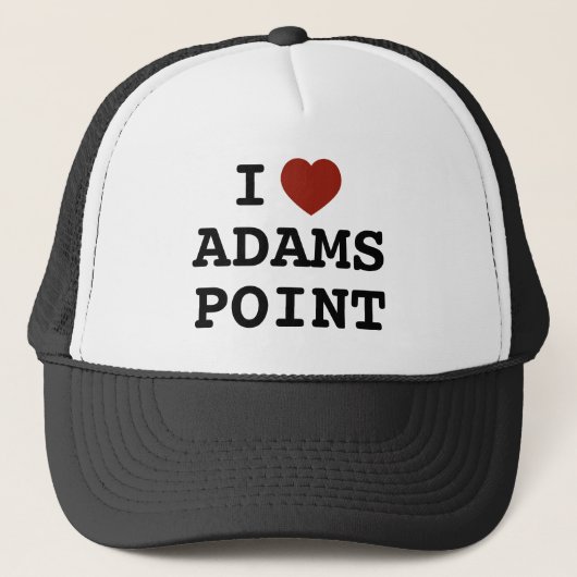 I heart Adams Point Trucker Hat Pet (Voorkant)