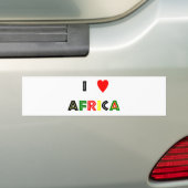 "I Heart Africa" bumpersticker (Op auto)