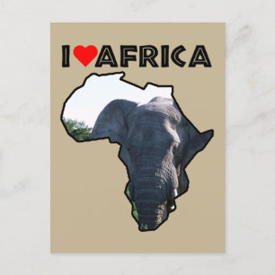 I Heart Africa Elephant Ears Briefkaart