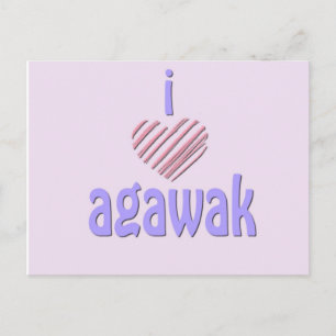 I Heart Agawak Briefkaart