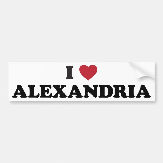 I Heart Alexandria Egypt Bumpersticker (Voorkant)