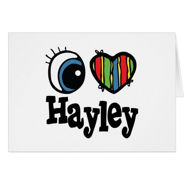 I Heart (Amour) Hayley (Devant horizontal)