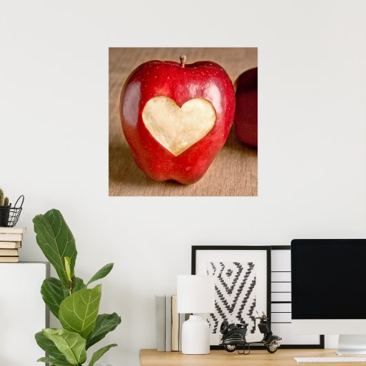 I Heart Apples Poster (Thuiskantoor)