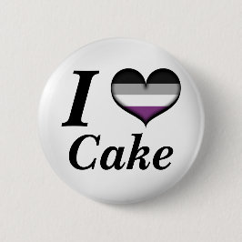 I Heart Asexual Cake Ace Pride Flag Design Ronde Button 5,7 Cm