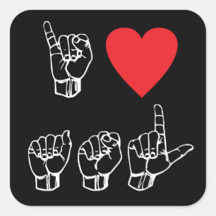 I Heart ASL I Love Sign Language Sticker