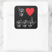 I Heart ASL I Love Sign Language Sticker (Tas)