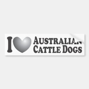 I Heart Australian Cattle Dogs - Bumpersticker