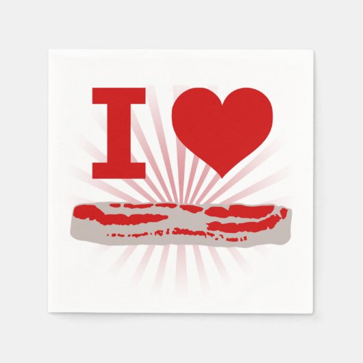 I Heart Bacon Servet (Voorkant)