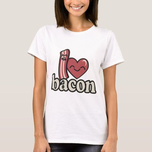 I Heart Bacon T-shirt (Voorkant)