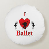 I Heart Ballet Rond Kussen (Achterkant)