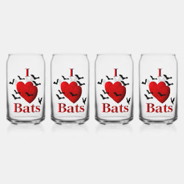 I Heart Bats Blikvorm Glas