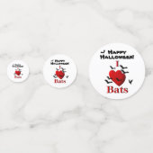 I Heart Bats Happy Halloween Confetti (Voorkanten)