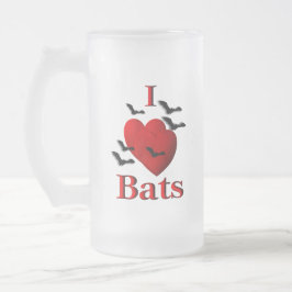 I Heart Bats Matglas Bierpul