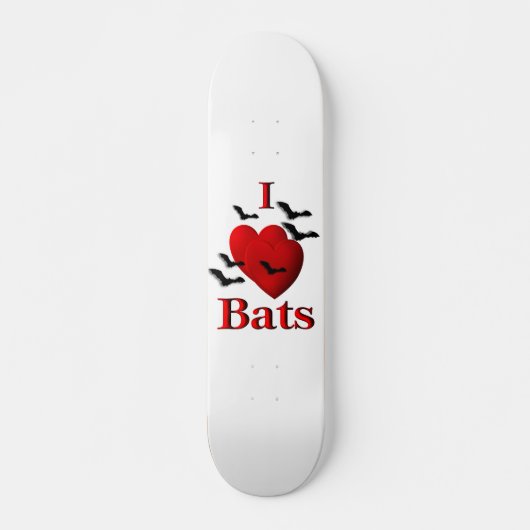 I Heart Bats Skateboard (Voorkant)