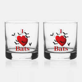 I Heart Bats Whisky Glas