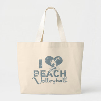 I Heart Beach Volleyball Grote Tote Bag