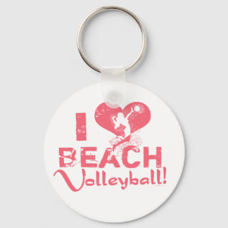 I Heart Beach Volleyball Sleutelhanger