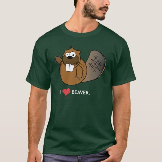 I HEART BEAVER T-SHIRT (Voorkant)