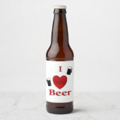 I Heart Beer Design Bier Etiket (Voorkant)