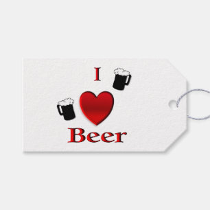 I Heart Beer Design Cadeaulabel