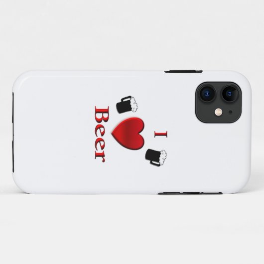 I Heart Beer Design Case-Mate iPhone Case (Achterkant (horizontaal))