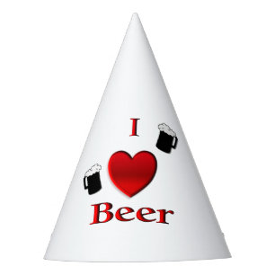 I Heart Beer Design Feesthoedjes