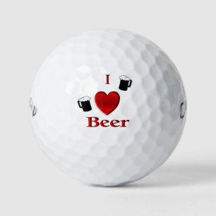 I Heart Beer Design Golfballen