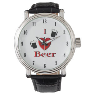 I Heart Beer Design Horloge