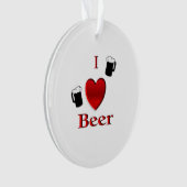 I Heart Beer Design Ornament (voorkant)