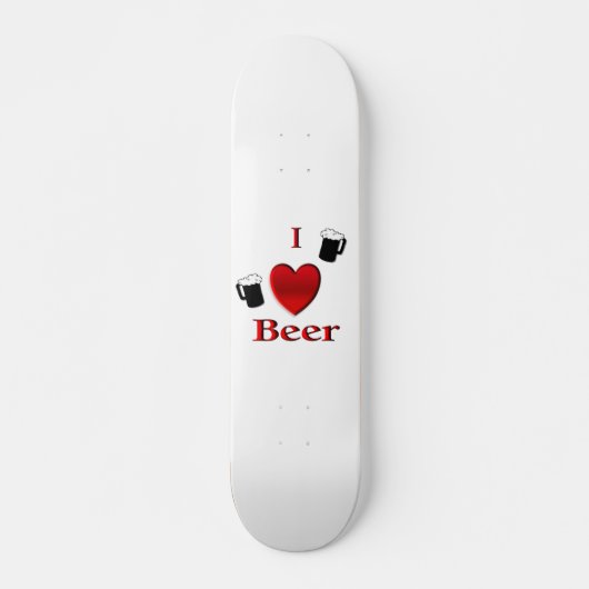 I Heart Beer Design Skateboard (Voorkant)